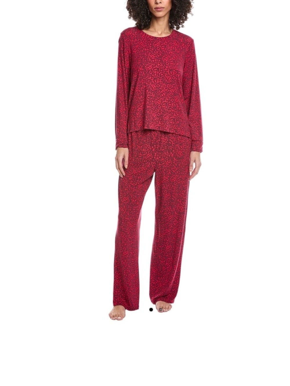 DKNY 2pc Top & Pant Sleep Set XL in Red Print - New